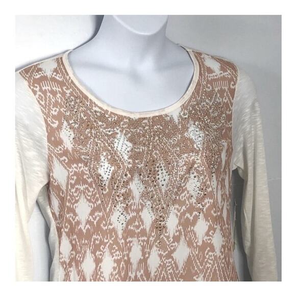 Reba On The Horizon Western Ruched Sleeve Embellished Cowgirl Blouse Medium NWT - Picture 16 of 16